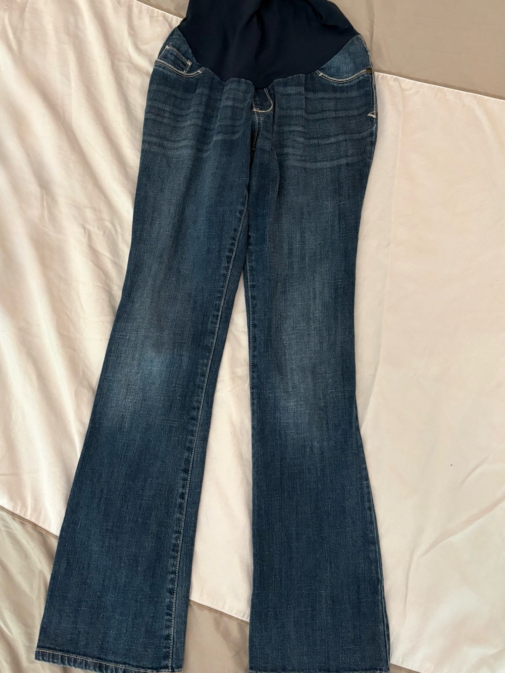 Motherhood Maternity Indigo Blue Dark Wash Blue Bootcut Jeans sz Small